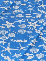 Fusion Blue Coastal Bay Waterproof Backed Picnic Blanket - Image 4 of 4