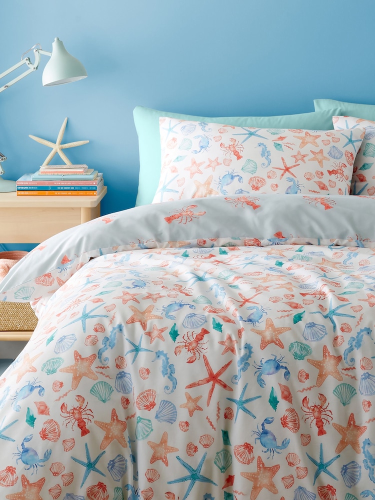 Fusion Coral Camel Coastal Bay Easycare Duvet Cover Set - Image 2 of 3