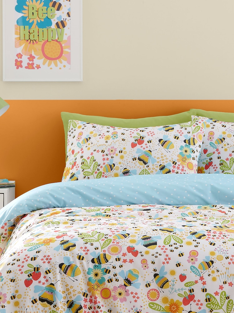 Fusion Ochre Buzzy Bee Easycare Duvet Cover Set - Image 2 of 3