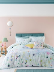 Appletree Duck Egg Alfresco 100% Cotton Duvet Cover Set - Image 1 of 6