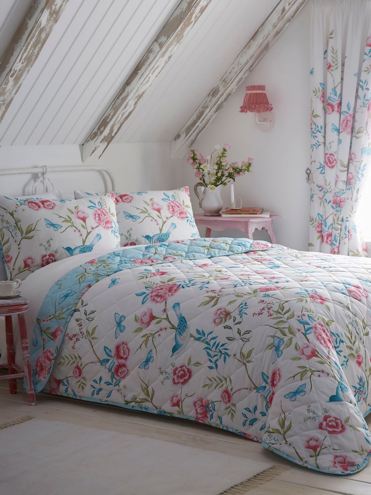 Dreams & Drapes Blue Amelle Reversible Bedspread - Image 1 of 3 Dreams & Drapes Blue Amelle Reversible Bedspread - Image 1 of 3
