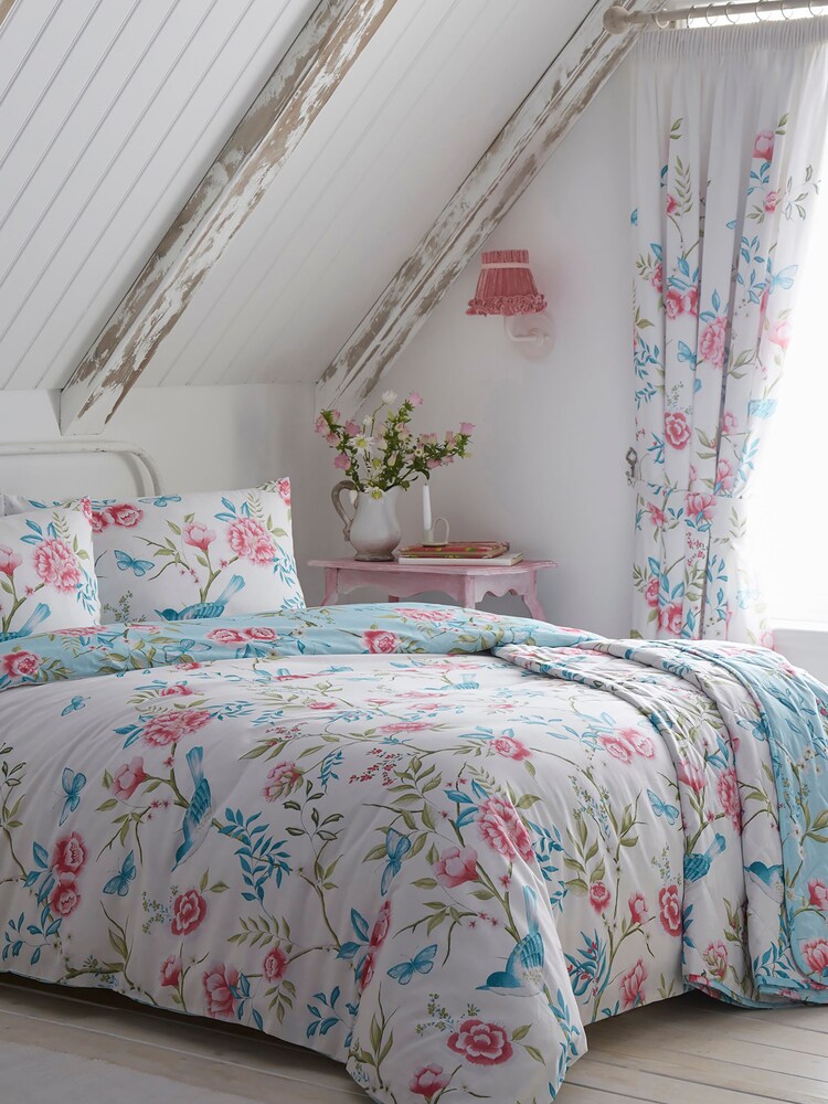 Dreams & Drapes Blue Amelle Reversible Bedspread - Image 2 of 3 Dreams & Drapes Blue Amelle Reversible Bedspread - Image 2 of 3
