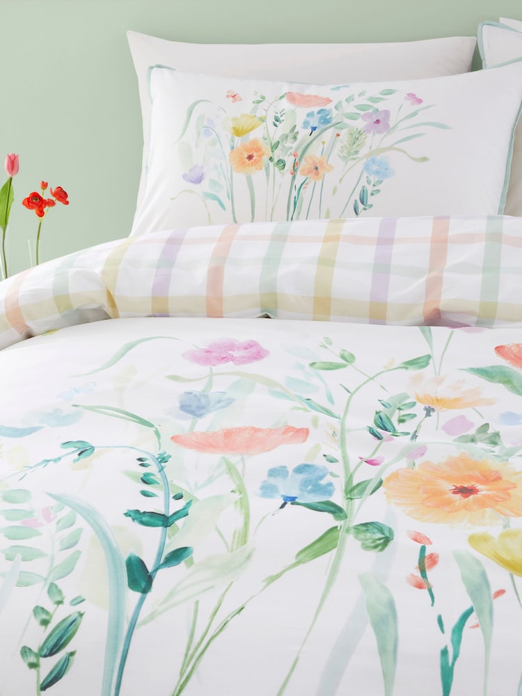 Appletree Multi Gardenia 100% Cotton Duvet Cover Set - Image 2 of 6