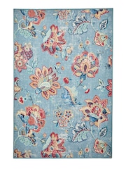 Dreams & Drapes Blue Keats  Washable Rug - Image 2 of 4