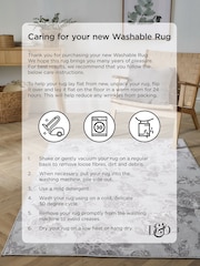 Dreams & Drapes Blue Keats  Washable Rug - Image 4 of 4
