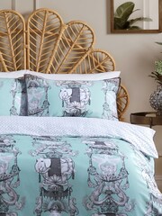 Laurence Llewelyn-Bowen Duck Egg Animalia 200 Thread Count 100% Cotton Pure Duvet Cover Set - Image 2 of 4
