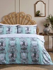 Laurence Llewelyn-Bowen Duck Egg Animalia 200 Thread Count 100% Cotton Pure Duvet Cover Set - Image 3 of 4