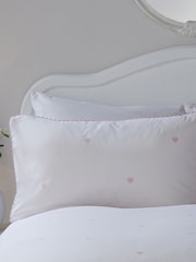 Serene Blush Decorative Heart Soft Touch Duvet Cover Set - Image 2 of 3