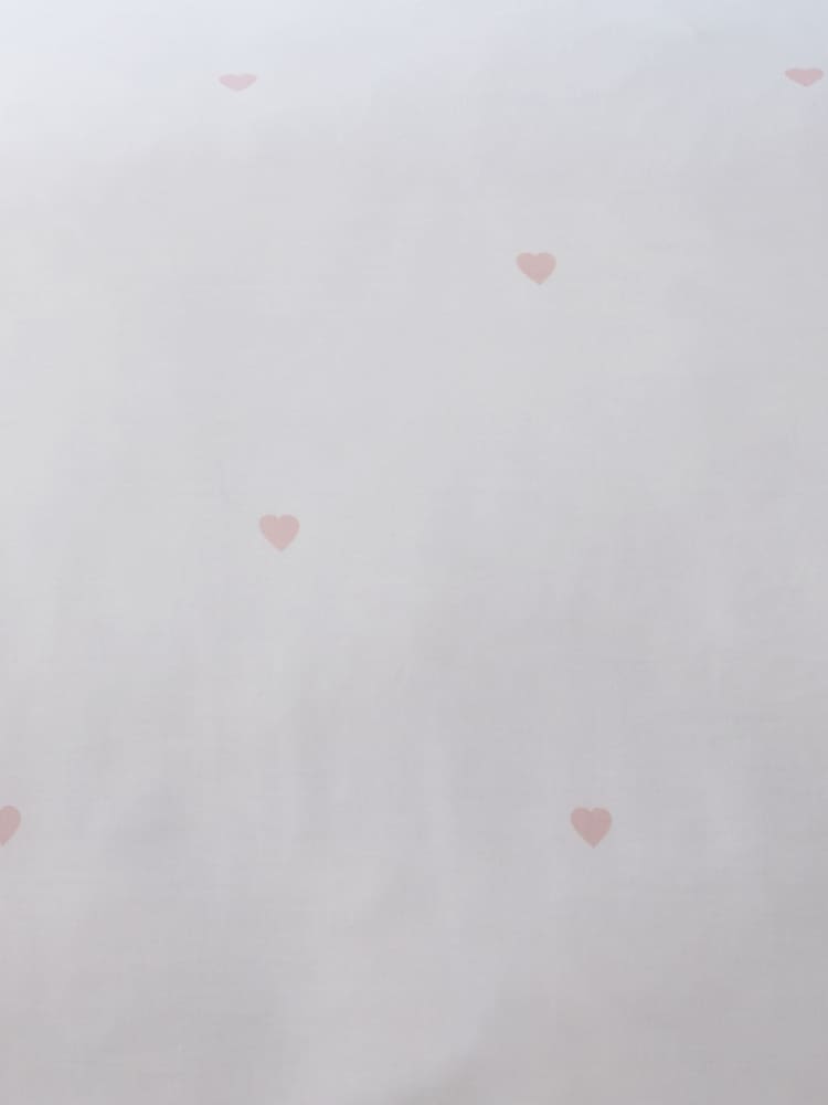 Serene Blush Decorative Heart Soft Touch Duvet Cover Set - Image 3 of 3