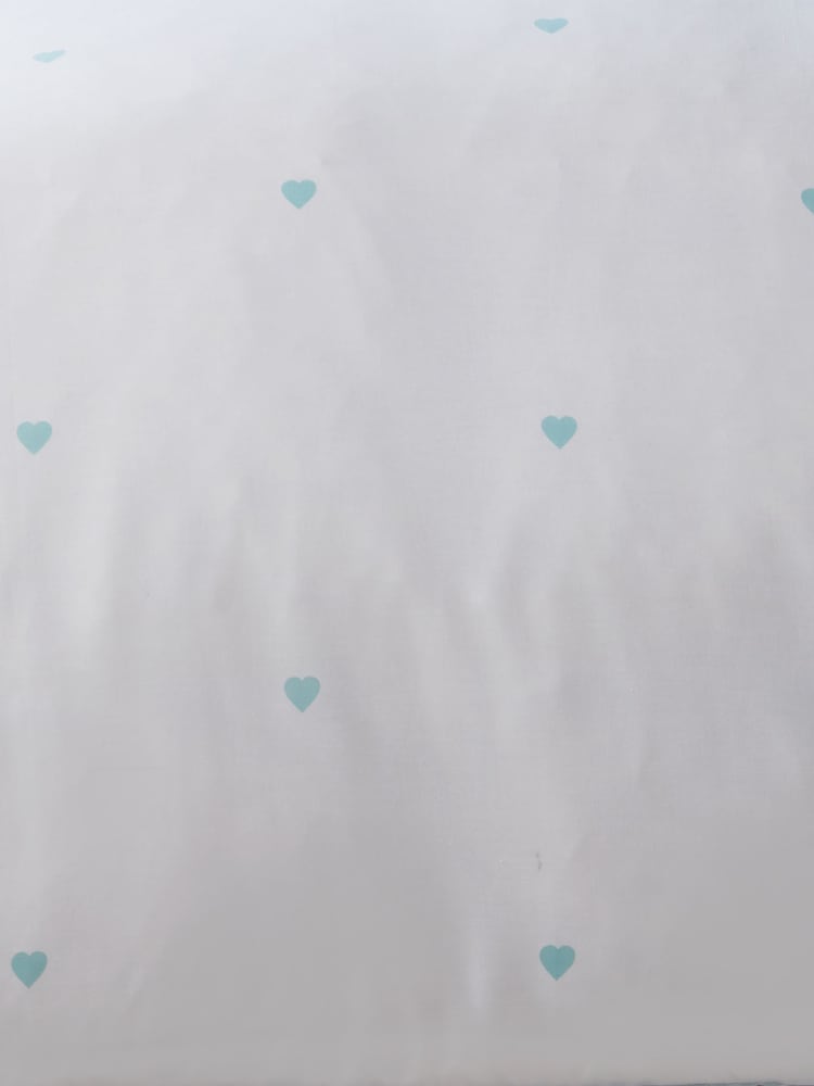 Serene Blush Decorative Heart Soft Touch Duvet Cover Set - Image 3 of 3