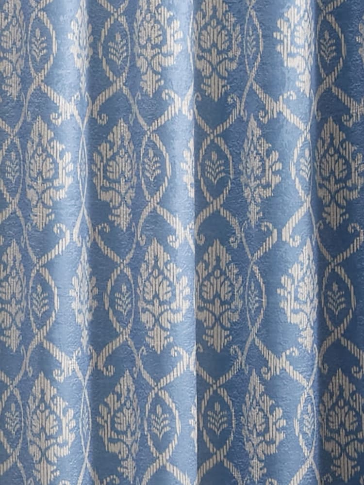 Dreams & Drapes Blue Vivianna Dim Out Pair of Eyelet Eyelet Curtains - Image 3 of 3