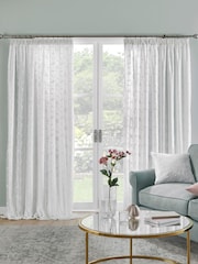 Dreams & Drapes Sophia Luxury Sheer Pair of Pencil Pleat Pencil Pleat Curtains - Imagem 1 de 3