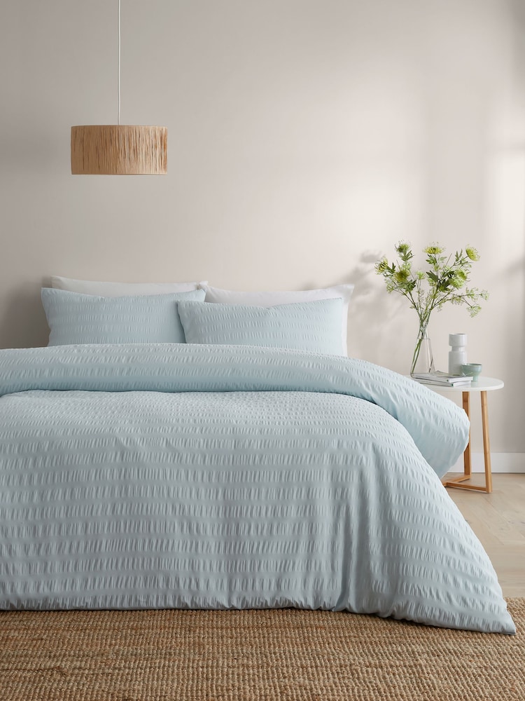 Serene Honley Seersucker Textured Duvet Cover Set - Image 1 of 3