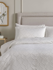 Soiree Ivory Montez Luxe Jacquard Duvet Cover Set - Image 3 of 4