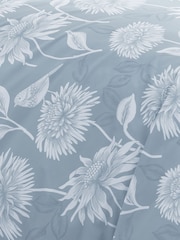 Dreams & Drapes Blue Chrysanthemum Reversible Duvet Cover Set - Image 5 of 5
