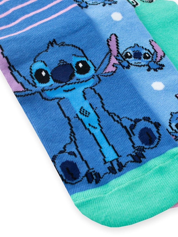 Character Blue Lilo and Stitch Socks 3 Pack - Image 5 of 5