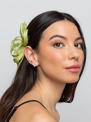 Aela Green Lime Bow Fascinator Clip - Image 1 of 4
