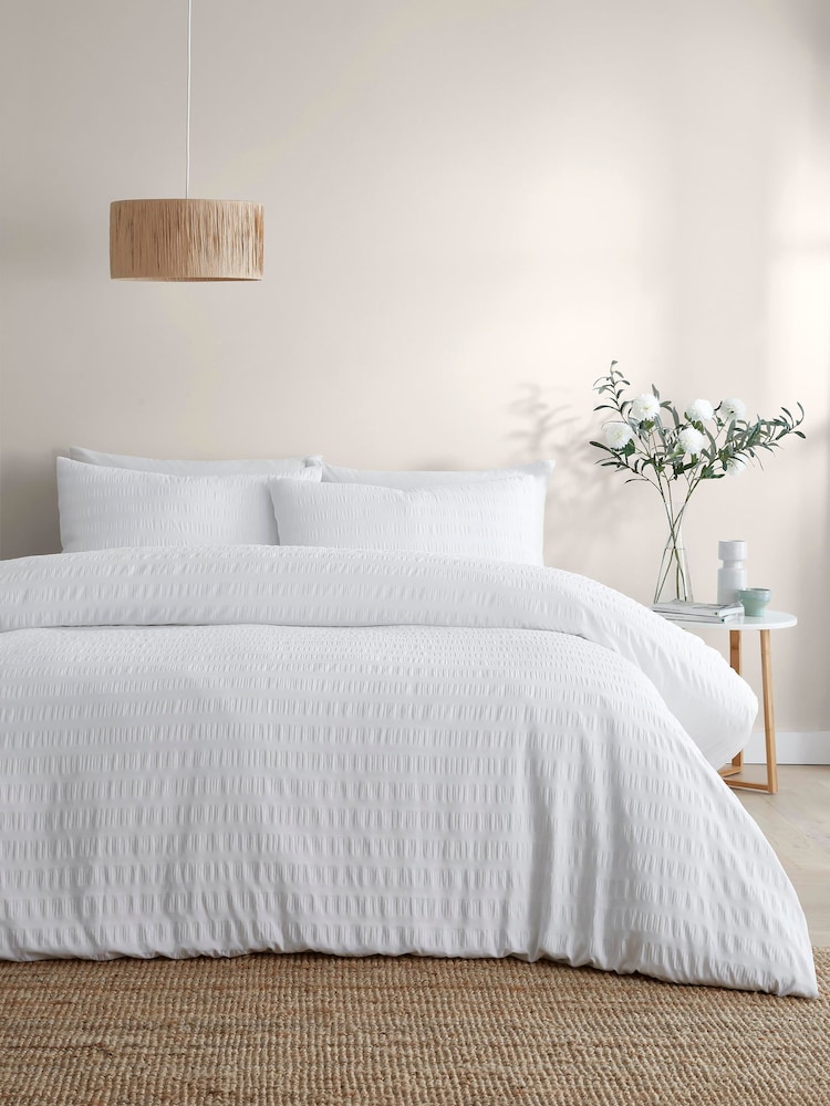 Serene Honley Seersucker Textured Duvet Cover Set - Image 1 of 3