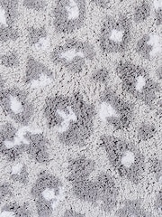 Fusion Grey 100% Cotton Animal Print Anti-Slip Bath Mat - Image 3 of 3