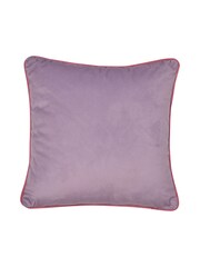 Appletree Mauve Purple Arley Luxe Velvet Filled Cushion - Image 3 of 5