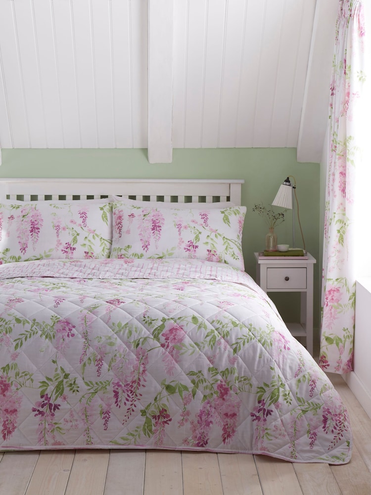 Dreams & Drapes Pink Wisteria Bedspread - Image 1 of 3