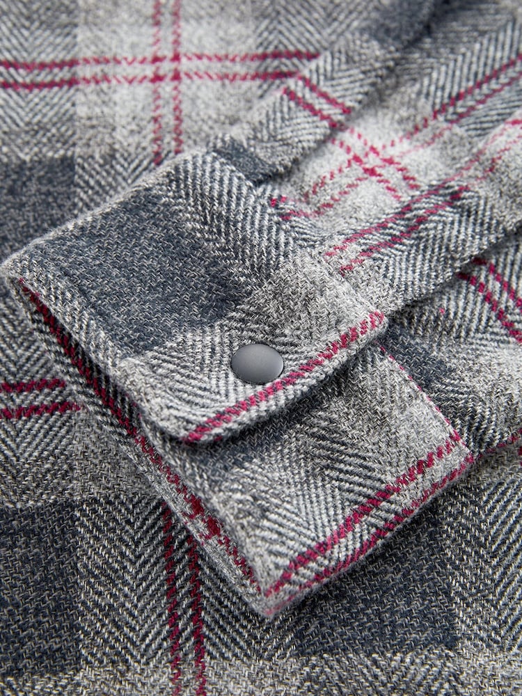 Grey Long Sleeve Check Shirt - Image 11 of 11