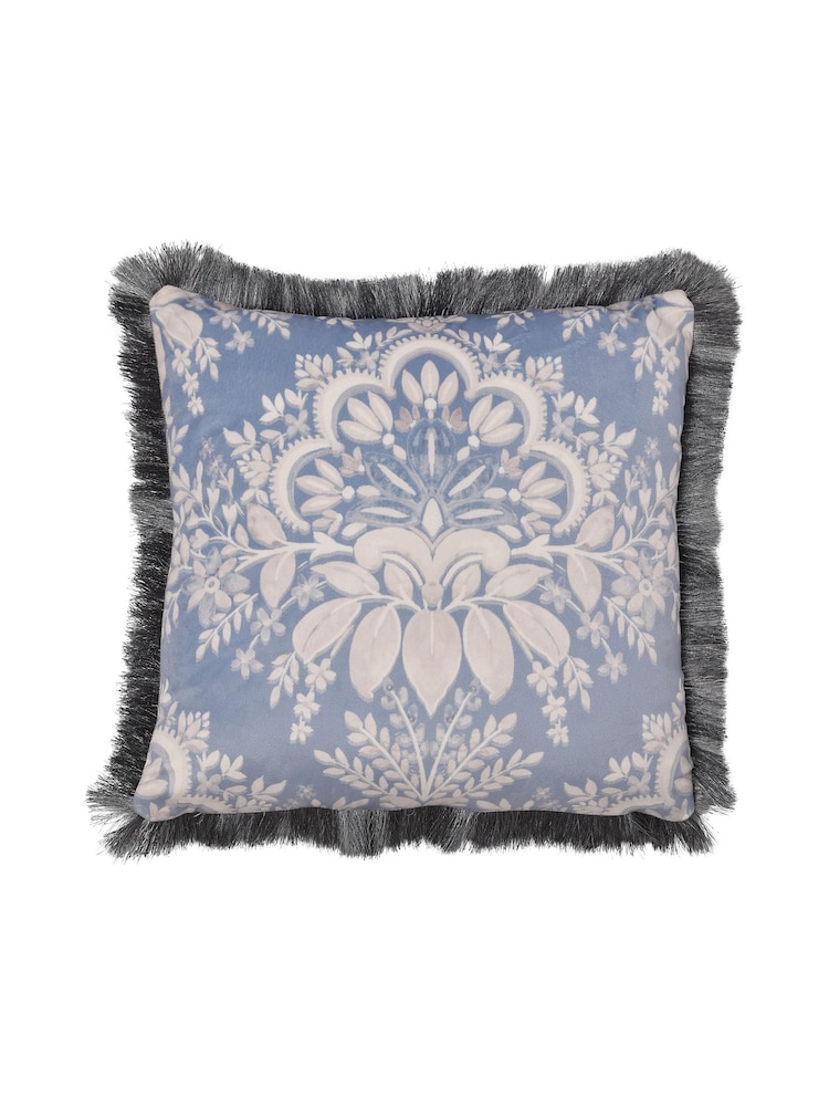 Appletree Blue Alexia Luxe Velvet Filled Cushion - Image 2 of 5