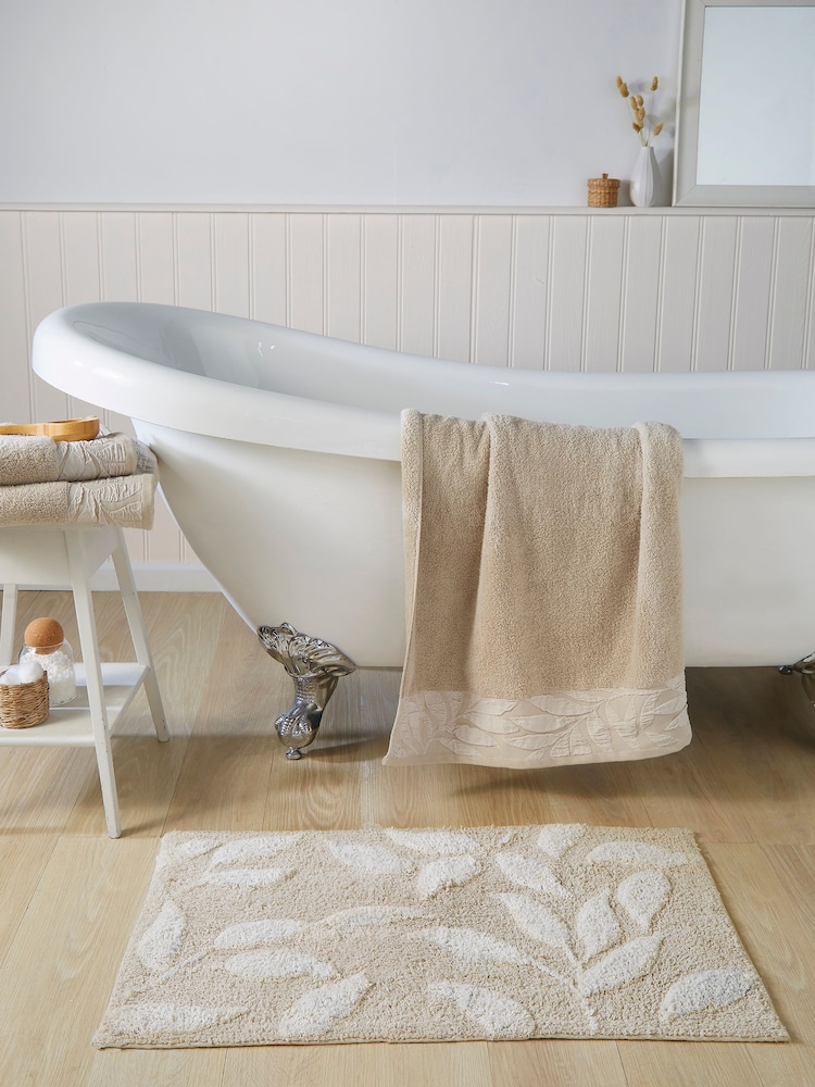 D&D Natural Lacie 100% Cotton Zero Twist Bath Towel - Image 1 of 5