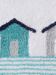 Fusion Blue 100% Cotton Beach Huts Anti-Slip Bath Mat - Image 3 of 3