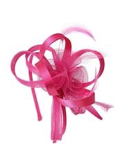 Pink - Aela Fuchsia Pink Feather Fascinator - Bild 3 von 3
