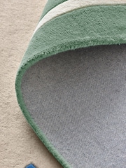 Joules Green Chalfield Scallop Wool Tufted Rug - Image 2 of 4