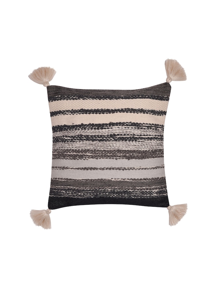 Drift Home Black Grayson Outdoor Filled Cushion - Image 1 of 4 Drift Home Black Grayson Outdoor Filled Cushion - Image 1 of 4