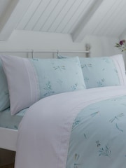 Dreams & Drapes Duck Egg Fifi Soft Touch 28cm Fitted Bed Sheet Fitted Set - Image 2 of 3