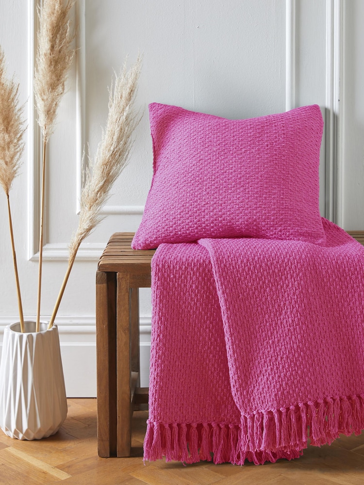 Drift Home Pink Hayden Filled Cushion - Image 1 of 4 Drift Home Pink Hayden Filled Cushion - Image 1 of 4