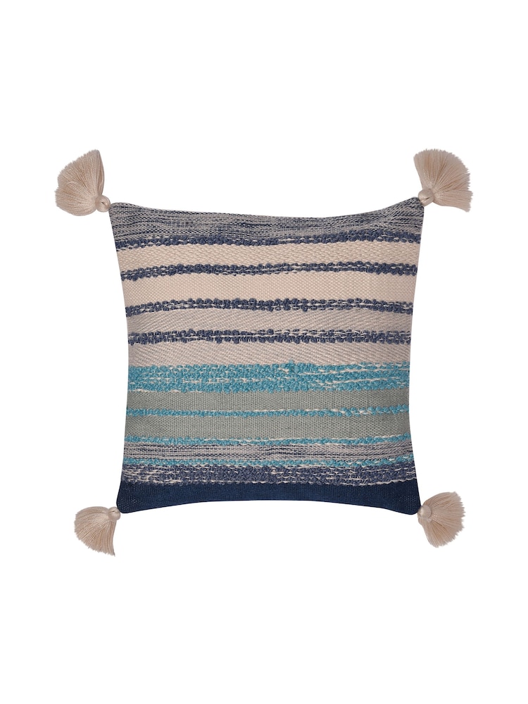Drift Home Blue Alda Outdoor Textured Filled Cushion - Image 2 of 5