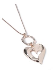 Aela Pink Heart Long Pendant Necklace - Image 2 of 2