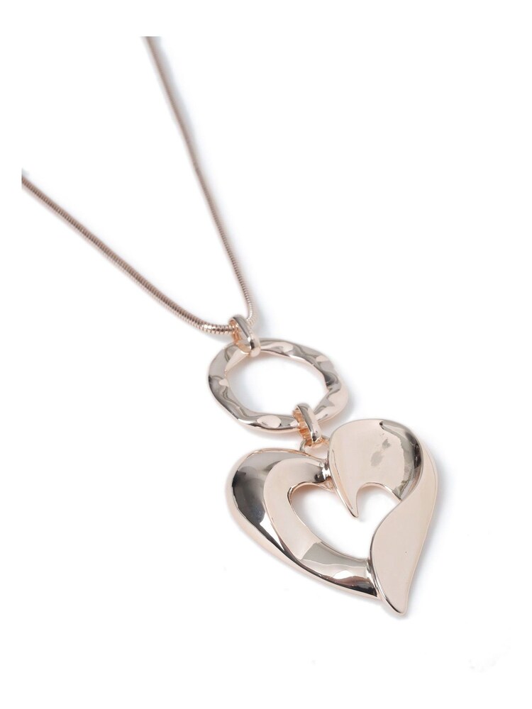 Aela Pink Heart Long Pendant Necklace - Image 2 of 2