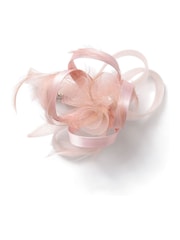 Aela Blush Pink Rose Fascinator Clip - Image 2 of 4