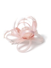 Aela Blush Pink Rose Fascinator Clip - Image 3 of 4