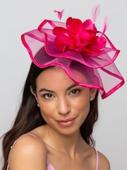 Aela Large Fuchsia Pink Fascinator - Image 1 of 4