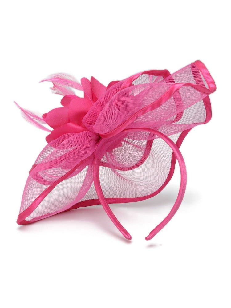 Aela Large Fuchsia Pink Fascinator - Image 2 of 4