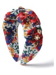 Aela Red Floral Bright Knot Headband - Image 1 of 2