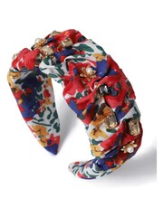Aela Red Floral Bright Knot Headband - Image 2 of 2