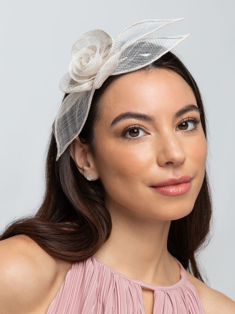 Aela White Flower Alice Band Fascinator - Image 1 of 3