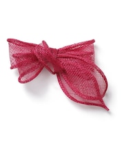 Aela Pink Fuchsia Bow Fascinator Clip - Image 2 of 4
