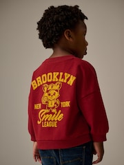 Red Long Sleeve Varsity T-Shirt (3mths-7yrs) - Image 1 of 4