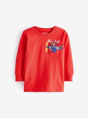 Flugzeugtasche, Rot - Long Sleeve Interactive T-Shirt (3mths-7yrs) - Bild 1 von 3
