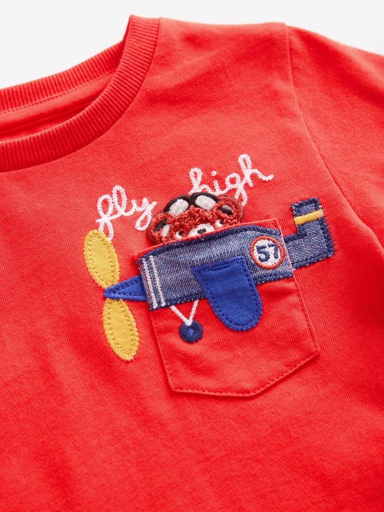 Flugzeugtasche, Rot - Long Sleeve Interactive T-Shirt (3mths-7yrs) - Bild 3 von 3 Flugzeugtasche, Rot - Long Sleeve Interactive T-Shirt (3mths-7yrs) - Bild 3 von 3