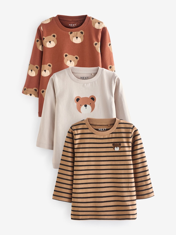 rjava - Živalski vzorci z dolgimi rokavi Character majica 3 Pack (3mths-7yrs) - Slika 1 iz 5 rjava - Živalski vzorci z dolgimi rokavi Character majica 3 Pack (3mths-7yrs) - Slika 1 iz 5