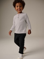 Grey Long Sleeve Henley Neck T-Shirt (3mths-7yrs) - Image 1 of 8